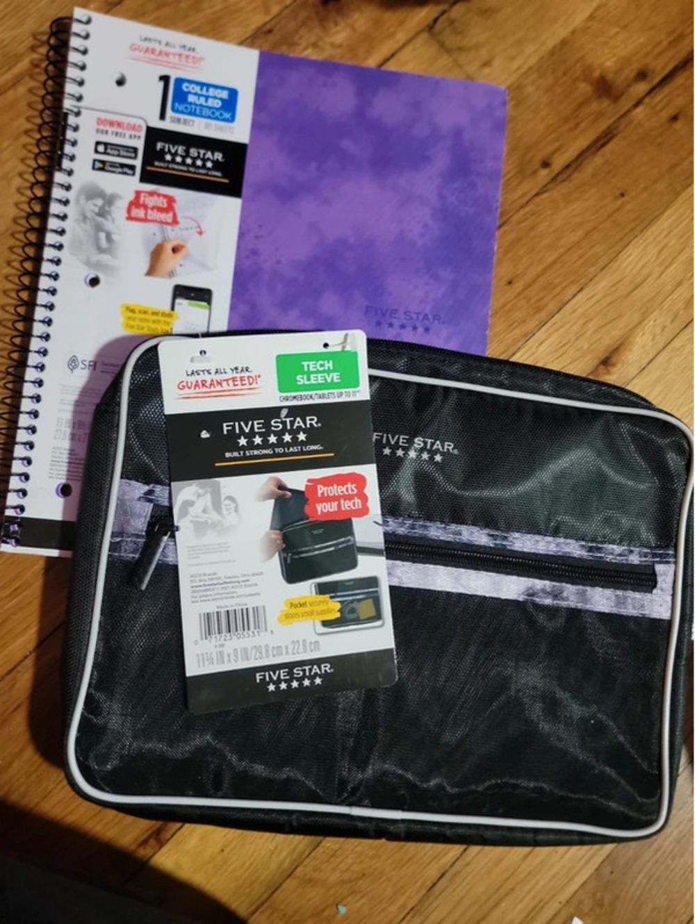 Five star 1 subject notebook/ Tech tablet pouch